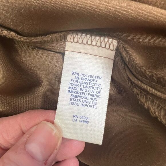 David Brooks Brown Vintage Maxi Faux Suede Aline Skirt Size 8 Neutral Minimalist - Picture 8 of 10